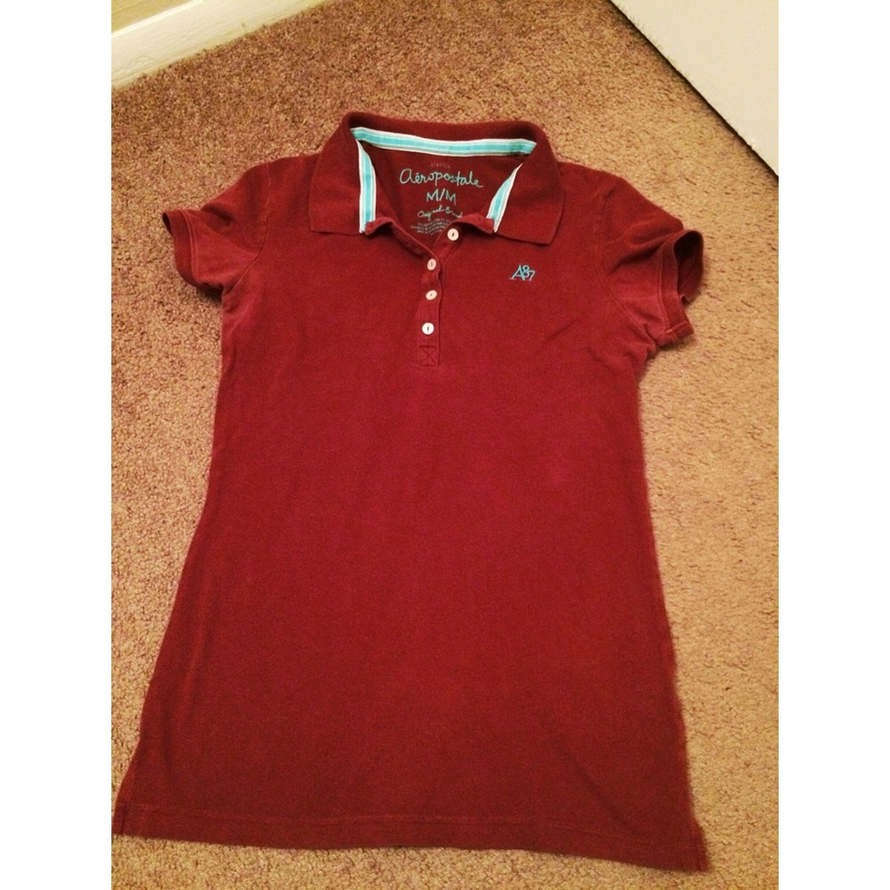 Aeropostale burgundy polo